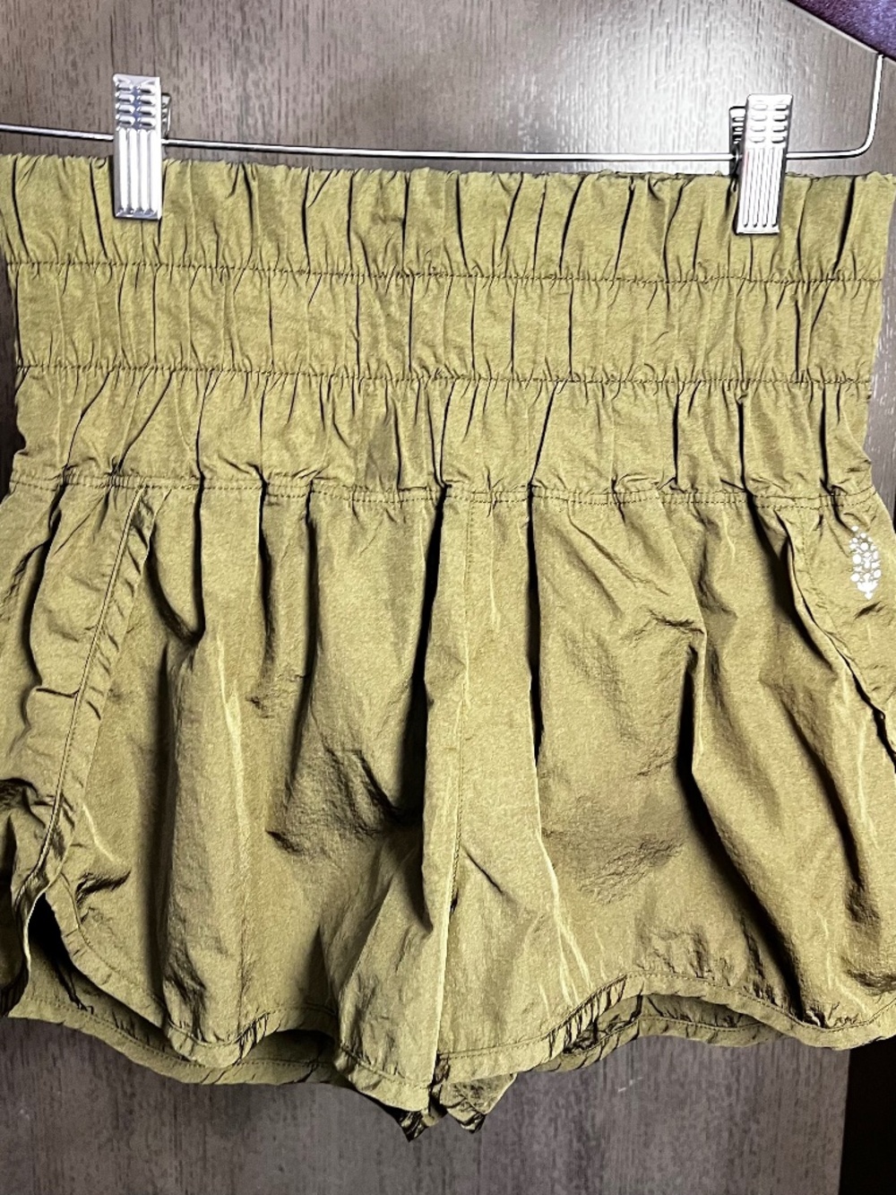 Fp Movement (Free People) olive, extra wide elastic waist size small shorts.